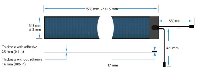 CIGS solar module dimension 750