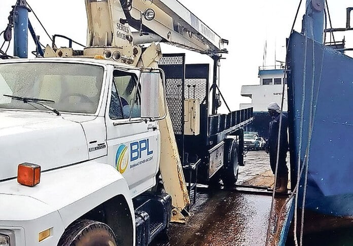 Power Truck from Bahamas Power & Light (BPL) Providing Temporary Power for Bahamians During the Dorian