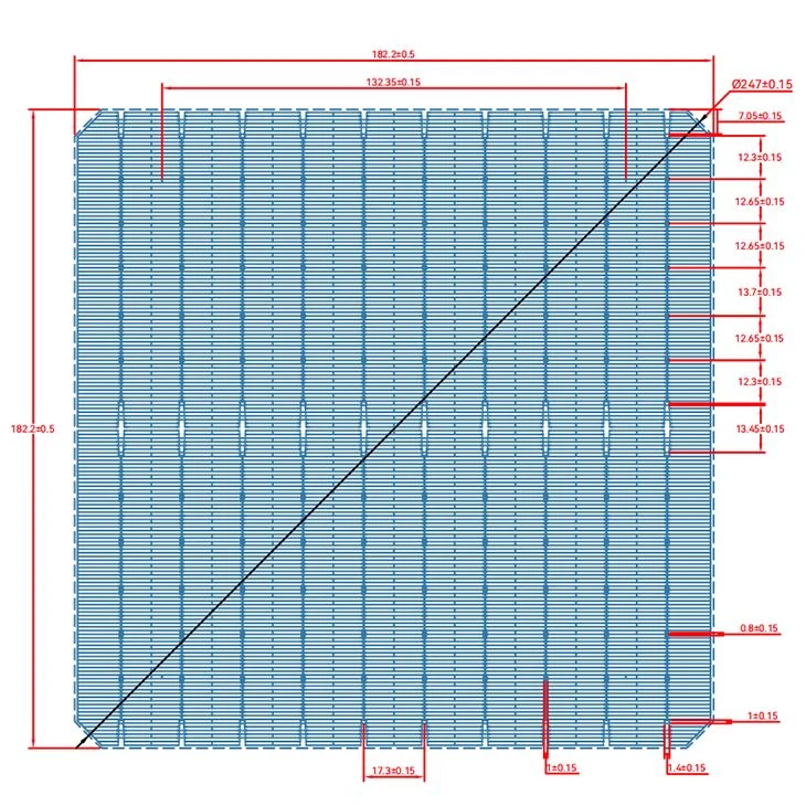 182.2 Mono-crystalline Bifacial Solar Cell (10BB)
